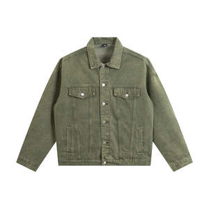 Veste en jean pour homme de haute qualité, vente en gros, sur mesure, en coton, denim vierge, surdimensionnée, lourde, veste d'automne pour homme - Product Image 5