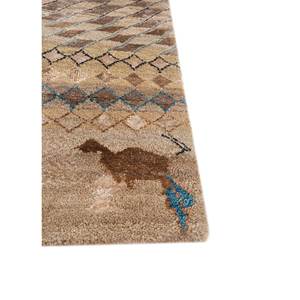 พรมไหมพรมผสมไหมไผ่สีน้ำตาลเบจ แมนชาฮ่า ลายเรขาคณิต รูปทรงสี่เหลี่ยมผืนผ้า สำหรับห้องนั่งเล่น วัยรุ่น และทางเดิน รุ่น Les-1808 - Product Image 4