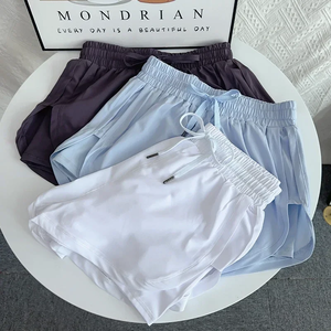 Shorts de sport pour femmes, taille haute, double couche, séchage rapide, respirant, shorts de sport, loisirs en plein air, course à pied, fitness - Product Image 3