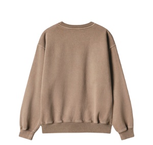 Sudadera de invierno con logotipo personalizado bordado de color sólido para hombre, sudadera de manga larga de felpa francesa de secado rápido, talla grande, unisex - Product Image 2