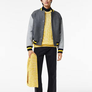 Chaquetas universitarias de lana de Cachemira 2025 de último diseño 100%, chaqueta informal de béisbol de bombardero de ajuste Regular para hombre con bolsillos - Product Image 2