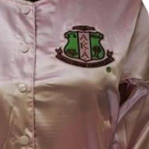 Pink Satin <b>Jacket</b> Women Varsity Style Bomber <b>Jacket</b> Fashion Casual Outerwear Button Front Streetwear Apparel Stylish Wholesale - Product Image 3