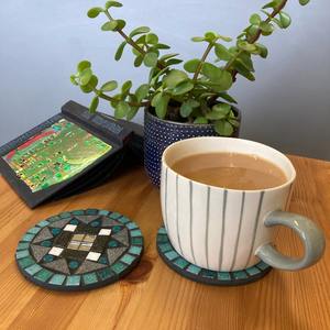 Posavasos de Mosaico Reutilizables Ecológicos de Primera Calidad para Café o Té, Protección de Cristalería, Disponible en Grandes Cantidades - Product Image 4