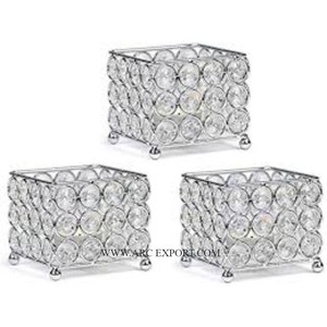 Set of 2 <b>Silver</b> and Gold Table Decorative Centerpiece Votive <b>Candle</b> <b>Holder</b> Wedding Parties Luxury Large Size Metal Votive <b>Holder</b> - Product Image 6