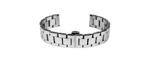 Bracelets de montre intelligente unisexes de luxe en acier inoxydable souple, réglables, respirants, légers et résistants à l'eau, 18-24 mm, GD005 Argent - Product Image 4