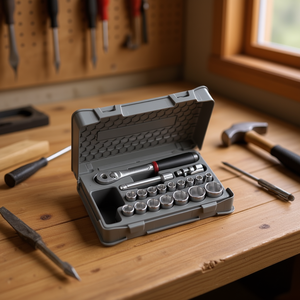 Assortiment de douilles Usag de 23 pièces avec douilles hexagonales dans un coffret ABS pour les projets d'amélioration de la maison et de bricolage - Product Image 3