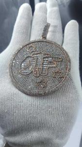 จี้ฮิปฮอปสำหรับผู้ชายประดับเพชรเม็ดสีโรสโกลด์14K ออกแบบได้ตามต้องการ - Product Image 3