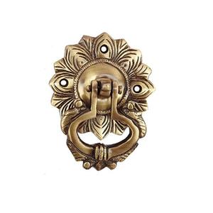 Aldaba de puerta de latón antiguo acabado dorado para puerta principal aldaba de puerta decorativa - Product Image 4