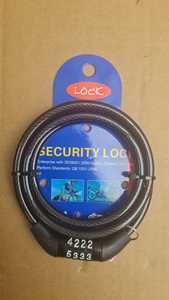 4-Digit Combination Security <b>Cable</b> <b>Lock</b> for Bikes and Motorcycles - Product Image 3