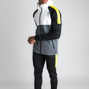 Promotionnel polaire hommes survêtement ensemble sports d'hiver élégant veste à glissière Jogging survêtement hommes à capuche survêtement pour hommes - Product Image 2