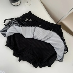 ชุดเสื้อกั๊ก Y2k เข้ารูปผูกโบว์ผู้หญิง3ชิ้น + เสื้อคาร์ดิแกนลำลอง + กระโปรงบางลายทางเอวสูงชิคฤดูใบไม้ร่วง - Product Image 4