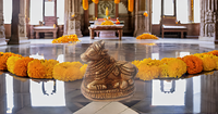 Laiton Nandi vache idole Shiv Parvati vahan taureau Statue en relief pour vastu magnifiquement Temple et cadeau entièrement fabriqué à la main