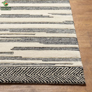 Tapis en laine d'intérieur élégants et modernes, tapis en laine faits à la main pour le salon, la chambre à coucher - Product Image 5