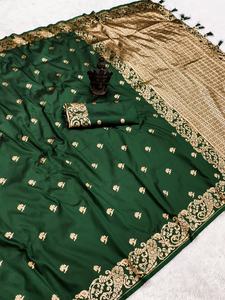 Attrayant Banarsi Soie Avec Zari Tissage Saree Femme Fabricant De Mode De Surat Au Taux Le Plus Bas - Product Image 2
