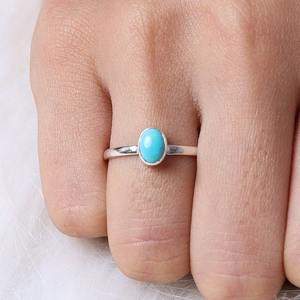 Anillo Clásico de Plata de Ley 925 para Mujer, Joyería de Plata de Ley 925 con Piedra de Ágata, Anillo de Moda Hecho a Mano con Rodio, Regalo de Boda para Mamá - Product Image 4