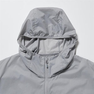 Veste en toile imperméable pour homme, à capuche, fermeture éclair intégrale, tissu respirant, coupe-vent, imperméable, logo avant, usage quotidien en plein air - Product Image 6