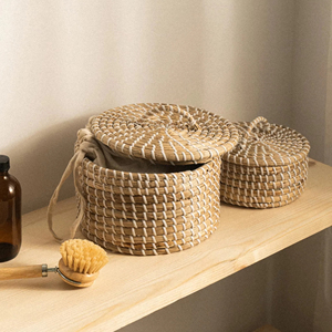 Caja de Almacenamiento Tejida de Pasto Marino, Hecha a Mano, Ecológica, Decoración Natural para el Hogar, Venta al por Mayor desde Vietnam - Product Image 4