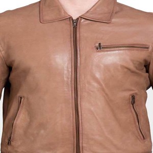Chaqueta de Piel de Oveja de Alta Calidad para Hombre, Nueva Colección, Cierre de Cremallera Impermeable, Tela de Lona Personalizable - Product Image 5