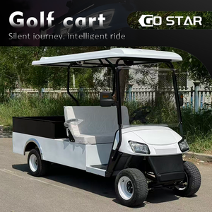 Voiturette de golf électrique modifiée avec une benne de chargement pour le transport de marchandises, voiturette de golf utilitaire 2 places - Product Image 1