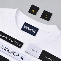 Étiquettes de soin du col personnalisées imprimées avec logo, étiquettes tissées pour vêtements, étiquettes de lavage, étiquettes de vêtements pour les vêtements