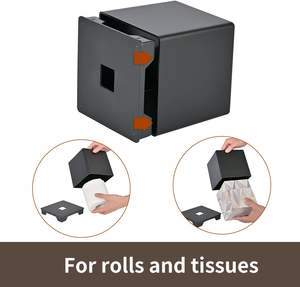 Boîte à mouchoirs couverture carré porte-mouchoirs rangement pour salle de bain comptoirs de vanité commodes support de nuit salons et bureaux - Product Image 2