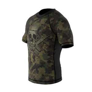 Rash Guards pour hommes sublimés séchage rapide à manches courtes entraînement sport et fitness chemises de compression - Product Image 6