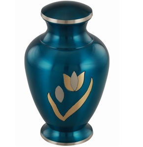 Limited Collection <b>Memorial</b> Piece Modern Handmade Eco-Friendly Aluminum Brass Tabletop <b>Vase</b> Cremation Urn Ashes Display Home - Product Image 6