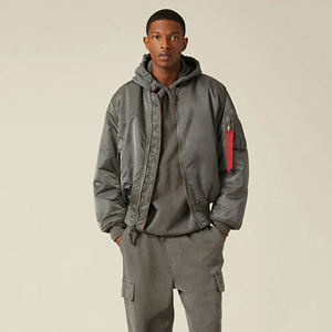 Blousons Bomber de Couleur Unie Nouveauté Arrivée Haute Qualité Blouson Bomber Sur Mesure Blouson d'Hiver pour Hommes - Product Image 5