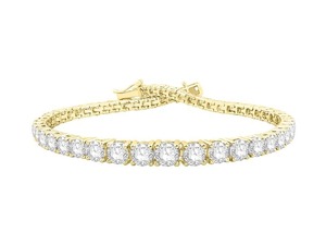 Bracelet de créateur en diamant rond gradué de 7,00 carats F-G VS, cultivé en laboratoire, en platine, pour fête de fiançailles - Product Image 3