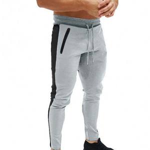 กางเกงวิ่งเอวสูงของผู้ชายทรงสลิมฟิตแบบลำลองพร้อมกระเป๋ามีซิปสำหรับวิ่งกางเกงผู้ชายทรงตรงโค้งลายทาง - Product Image 5