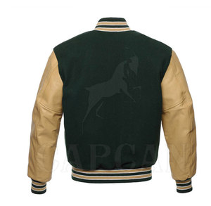 Veste de baseball d'hiver pour homme de haute qualité avec broderie personnalisée, patchs en chenille, manches en cuir écologique, logo personnalisé - Product Image 3