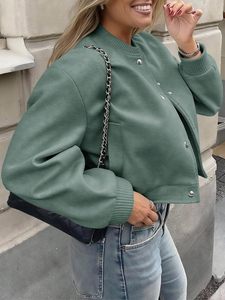 Venta al por mayor de alta calidad, chaquetas universitarias para mujer, chaqueta de invierno bordada personalizada, abrigo para exteriores, chaqueta de béisbol de invierno informal para hombre - Product Image 5