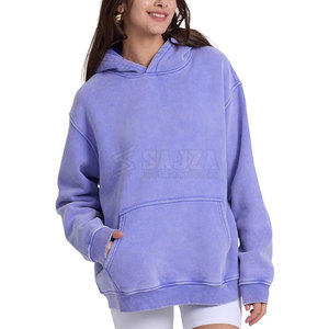 Sudadera con capucha de lavado ácido para mujer diseñada para brindar suavidad y calidez con una textura lavada única - Product Image 1
