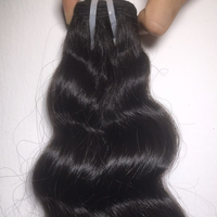 Cheveux vierges indiens de qualité supérieure, double trame machine, double tirage, lisses, teinture noire, en vrac 100g, export toutes couleurs