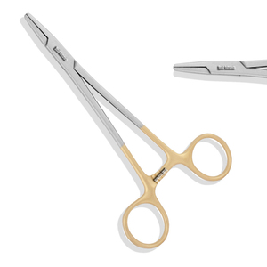 Mathieu 17cm Length Manual Dental Orthodontic Surgical Instruments-Elastic Placement Plier Hemostat Needle <b>Holder</b> - Product Image 5