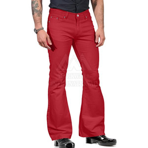 Pantalons décontractés évasés pour hommes Pantalons évasés pour hommes Jogger personnalisé d'extérieur de couleur unie - Product Image 2