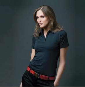 Golf de secado rápido para mujer de otoño y primavera para Polo, diseño liso personalizado con lado dividido, ropa de punto transpirable corta - Product Image 6