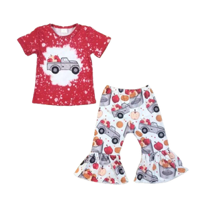 ชุดเสื้อแขนสั้นขาบานสำหรับเด็ก<span class=keywords><strong>เสื้อ</strong></span>ผ้าบูติกสำหรับฤดูร้อน - Product Image 5