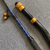 Nouvelle canne à pêche en eau salée de qualité supérieure, robuste, 130 lb-210+ lbs, canne à pêche personnalisée pour la pêche au gros gibier, pour le thon