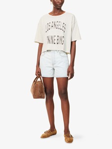 กางเกงขาสั้นผ้ายีนส์สำหรับผู้หญิงกางเกงยีนส์ขาสั้นทางการลำลองผลิตตามสั่งฤดูร้อน - Product Image 5