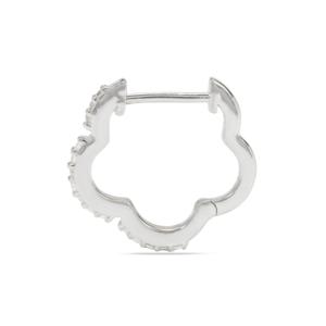 Pendientes de Plata de Ley Chapados en Oro con Flor y Circonita Blanca de 0.27ct, Modernos y Elegantes para Regalo de Boda o Fiesta - Product Image 2