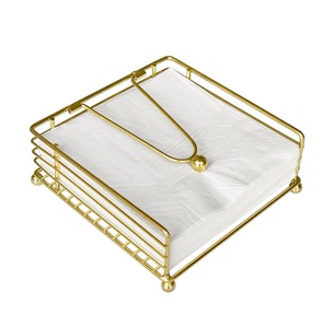 Mejor proveedor de lujo hecho de latón antiguo Rosa goldmetal latón Servilletero 1 Tamaño Oro - Product Image 5