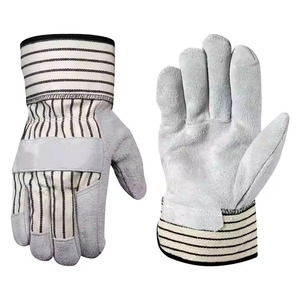 Guantes de trabajo de cuero transpirables duraderos Guantes mecánicos industriales ligeros para exteriores con funciones antideslizantes antivibración anticorte - Product Image 5