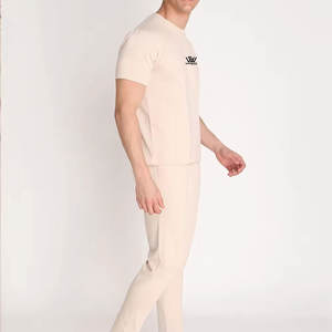 Camisetas y pantalones de tamaño personalizado transpirables hechos en fábrica, camisetas y pantalones de hombre lisos hechos en algodón - Product Image 4