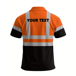 Overoles de Seguridad Reflectantes de Poliéster Personalizables, Camisa de Trabajo Transpirable, Polo Reflectante con Logotipo Personalizable - Product Image 2