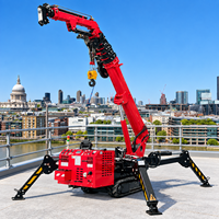 Grue araignée mobile 3 tonnes, grue araignée chenillée compacte 2T, diesel, batterie, électrique, avec flèche de levage, nacelle élévatrice, élévateur de vitres en option