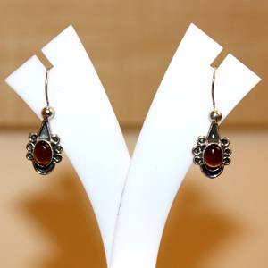 Pendientes colgantes étnicos de Plata de Ley 925 de Nepal hechos a mano, regalo de moda con cristal curativo, coral turquesa, cornalina - Product Image 3