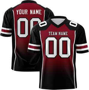 Vente en gros de maillots de football universitaire personnalisables, durables et respirants, OEM, broderie surdimensionnée, sublimation, équipe de plusieurs tailles - Product Image 5