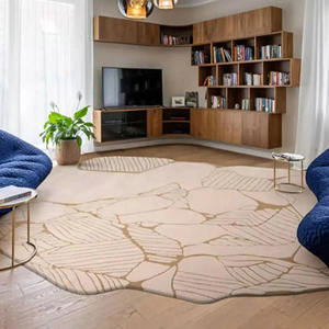 Alfombra con diseño de piedra abstracta moderna personalizada, Alfombra de lana irregular de lujo para interiores contemporáneos - Product Image 5