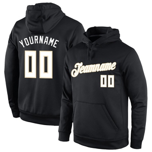 High Quality Custom Stitched Black <b>White</b>- Sports Pullover <b>Sweatshirt</b> Hoodie - Product Image 1